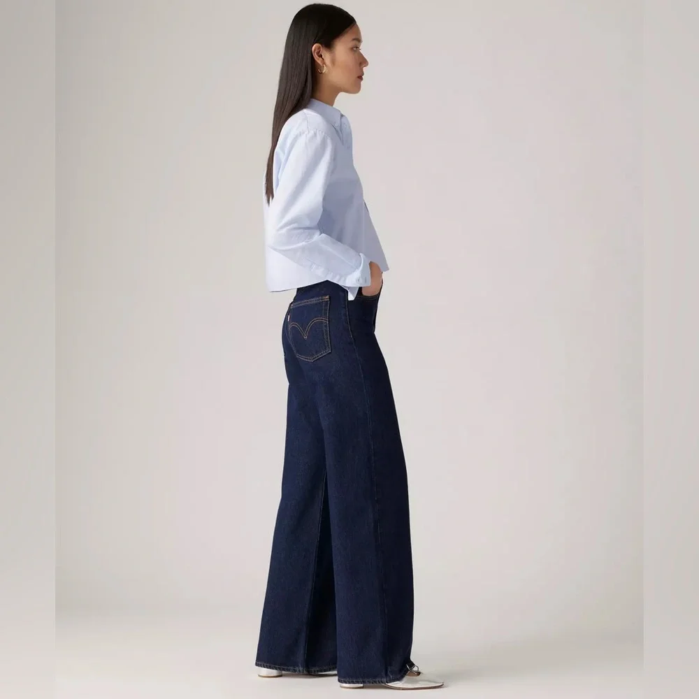 Levi's Women's Ribcage Wide Leg Jeans 27 - Picture 3 of 8